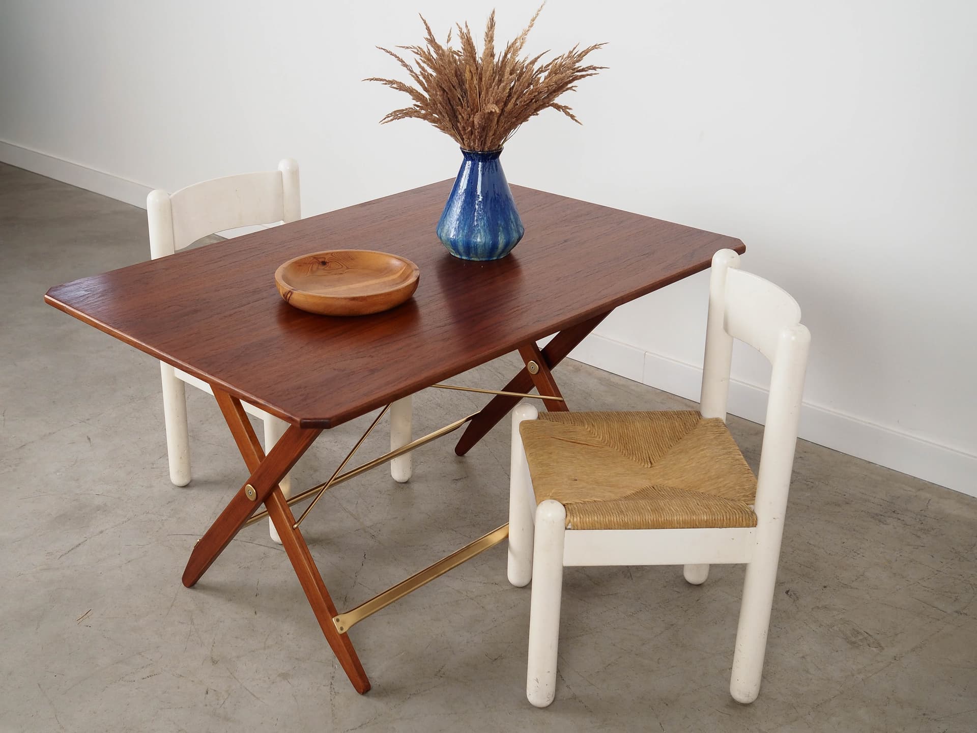 Folding table, brown teak, Denmark, 1970s. - 350753