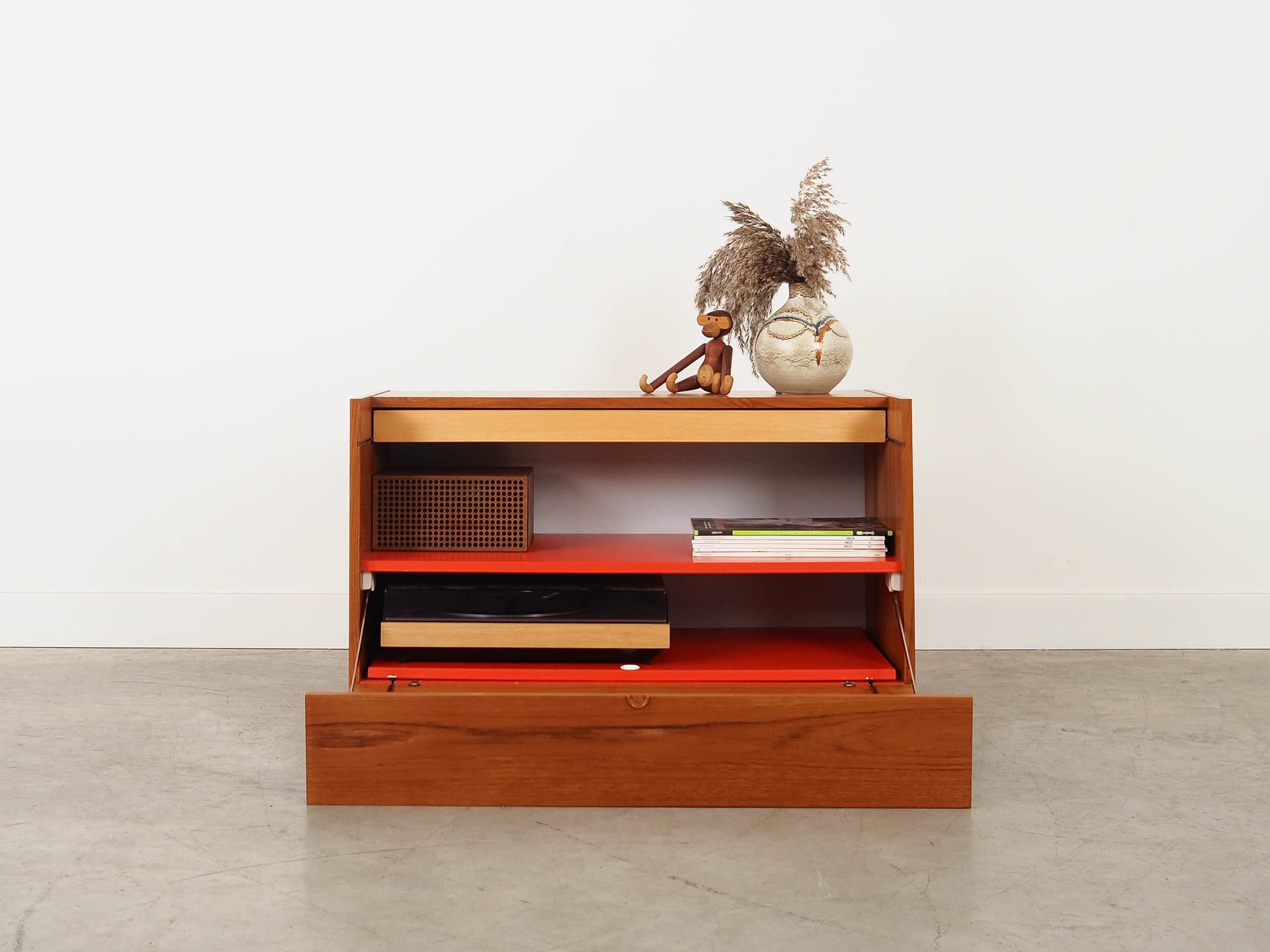 Sideboard for Turntable, brown teak, Denmark, 1970s. - 350787