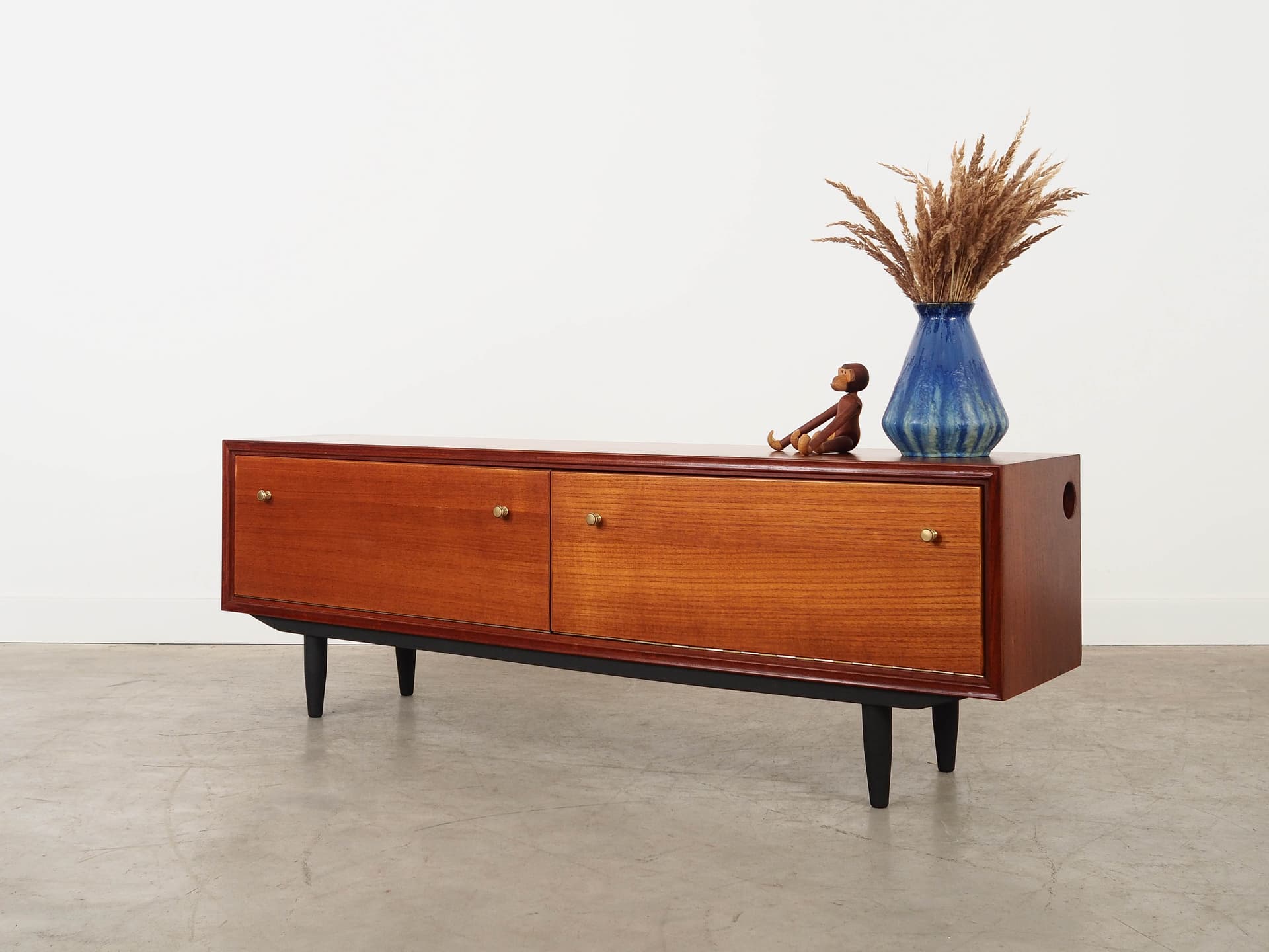 Sideboard, teak brown, black wood, Germany, 1970s. - 350824