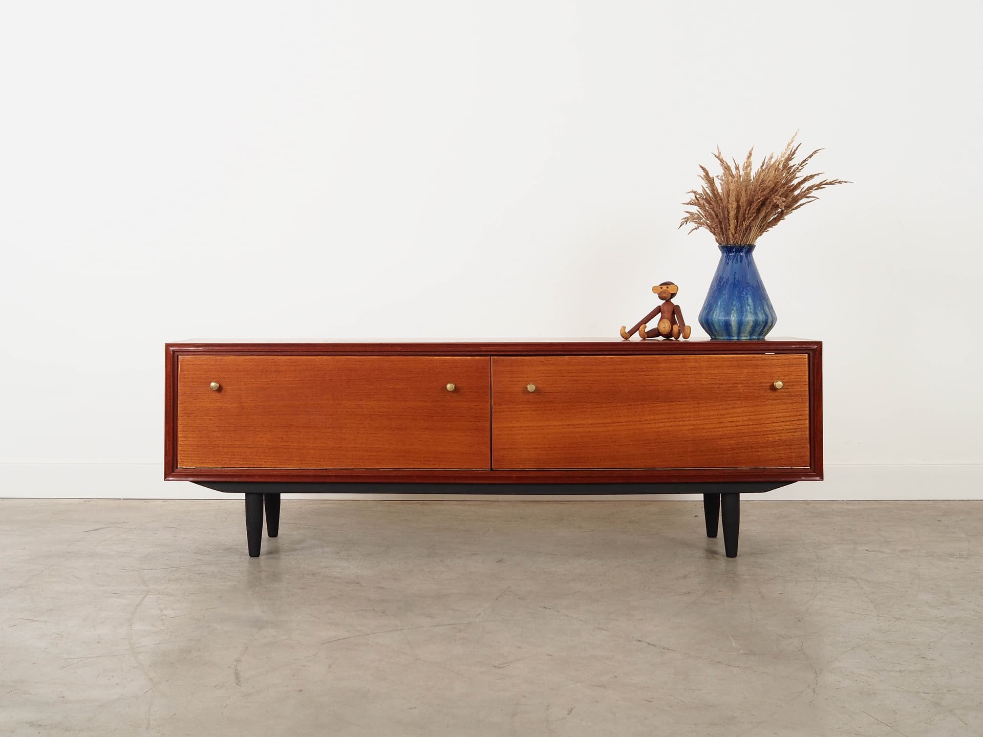 Sideboard, teak brown, black wood, Germany, 1970s. - 350822
