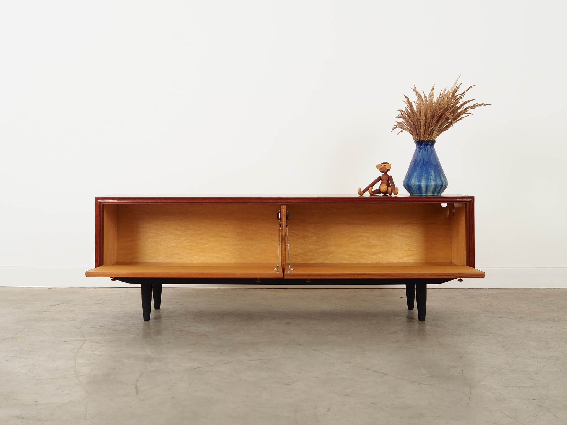 Sideboard, teak brown, black wood, Germany, 1970s. - 350823