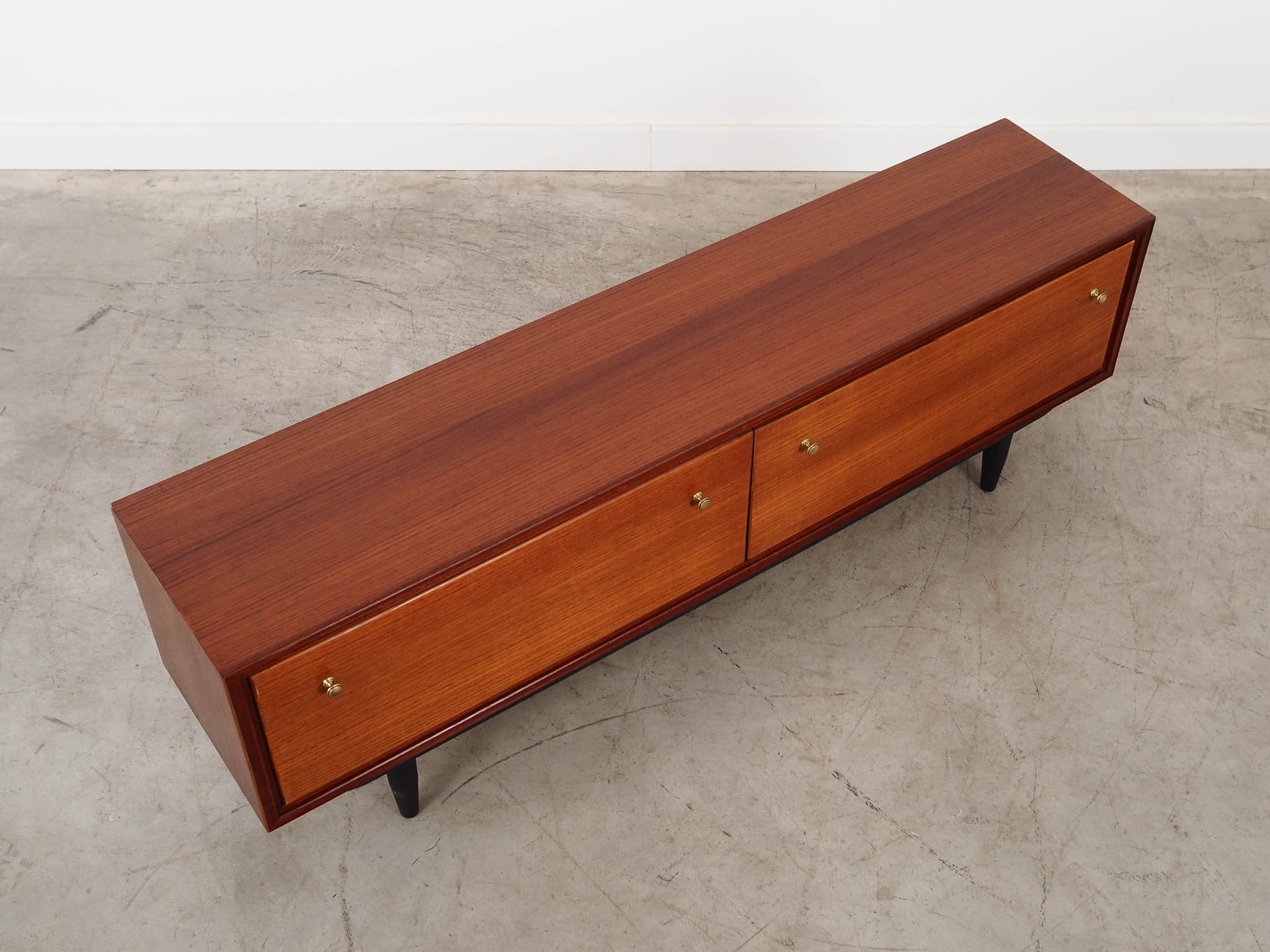 Sideboard, teak brown, black wood, Germany, 1970s. - 350826