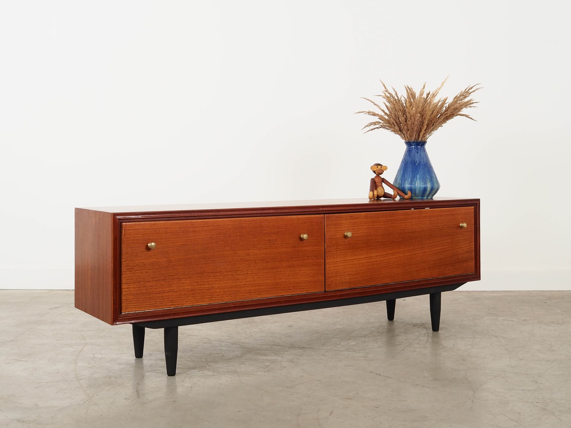 Sideboard, teak brown, black wood, Germany, 1970s. - 350825
