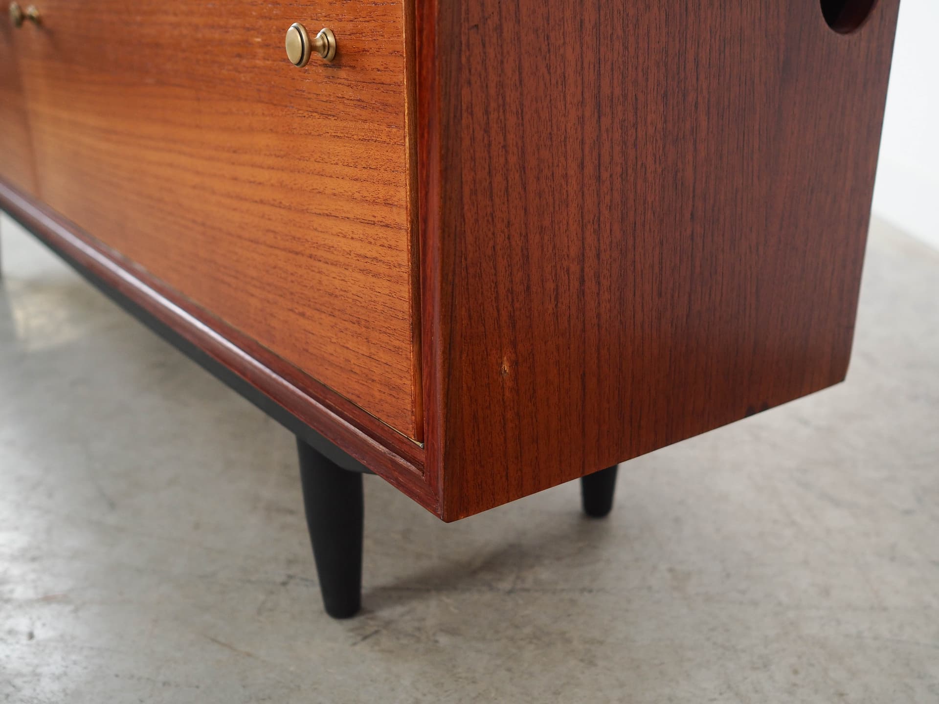 Sideboard, teak brown, black wood, Germany, 1970s. - 350834