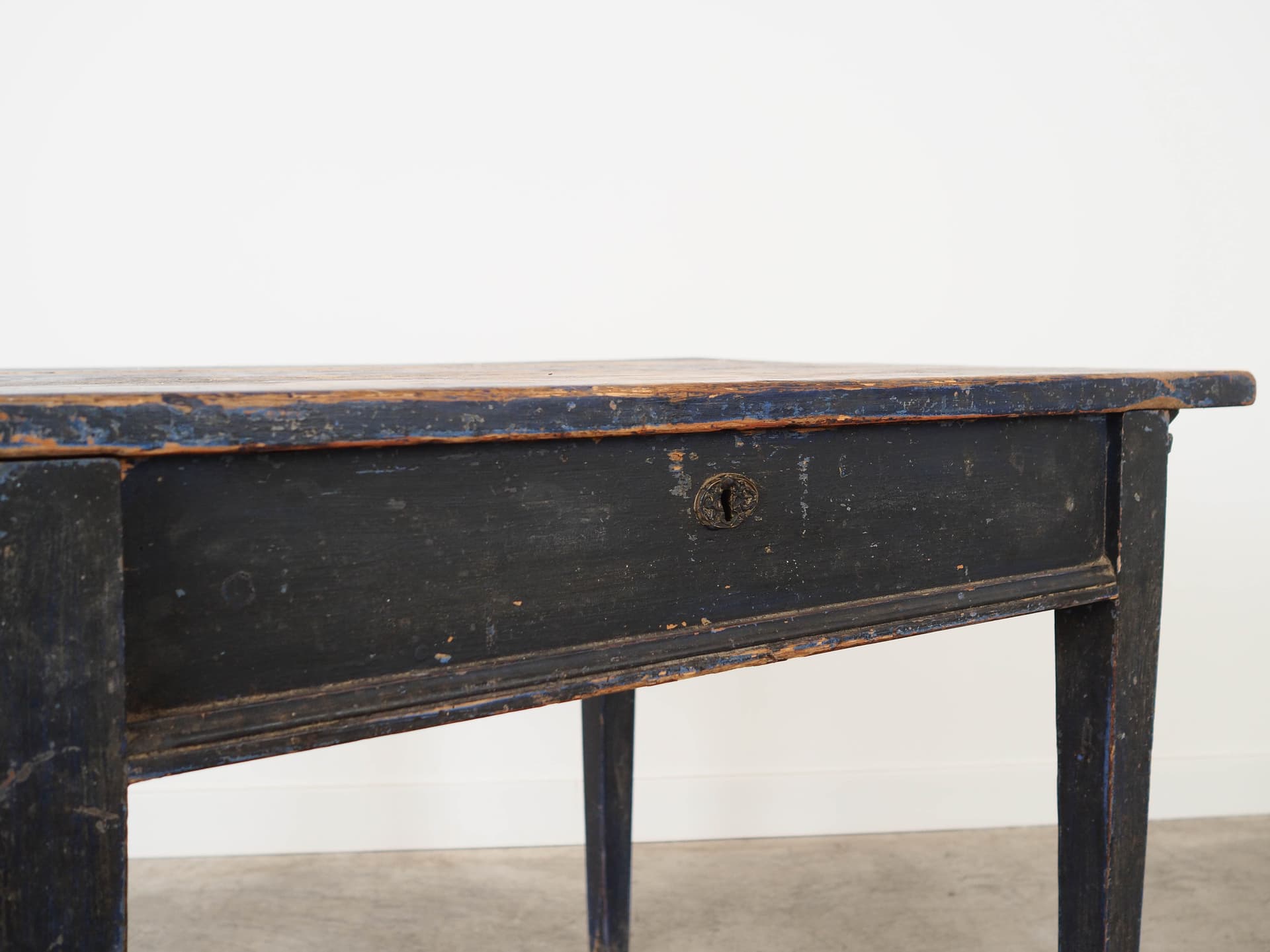 Rectangular table, black pine, Denmark, 1940s. - 350863
