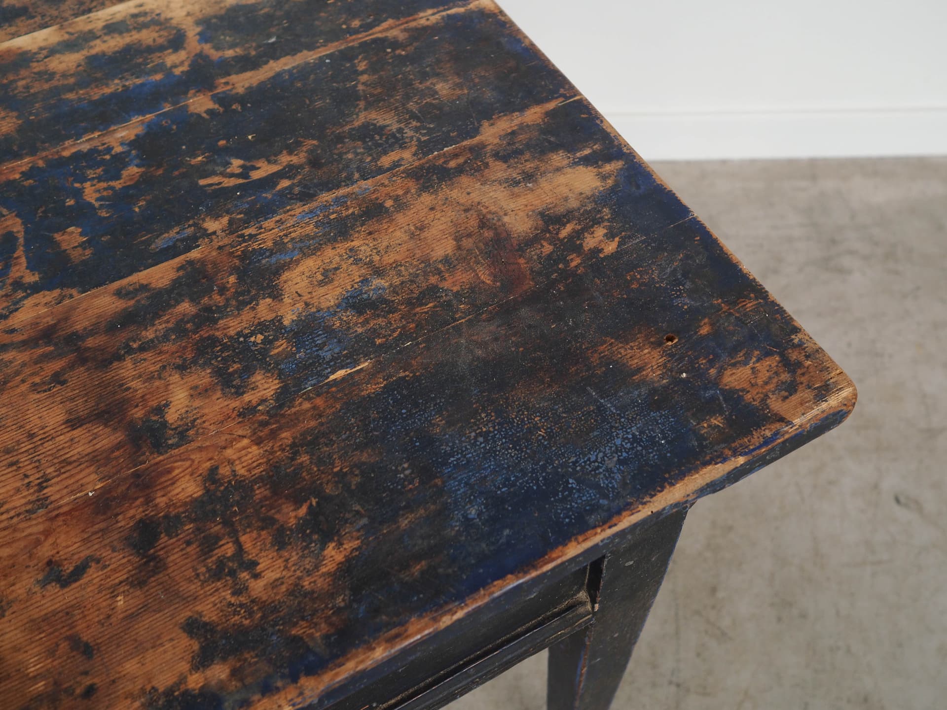 Rectangular table, black pine, Denmark, 1940s. - 350860