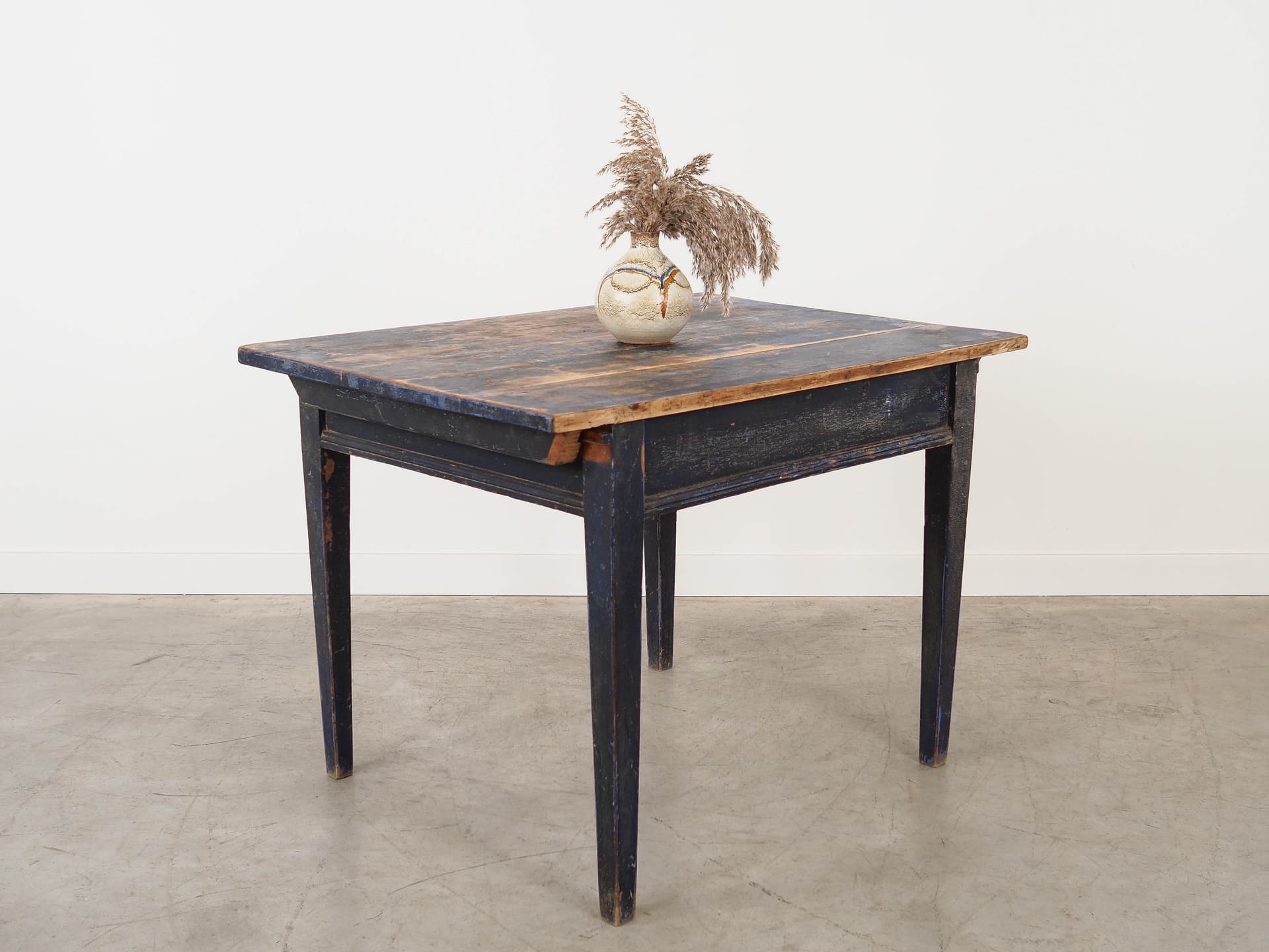 Rectangular table, black pine, Denmark, 1940s. - 350855