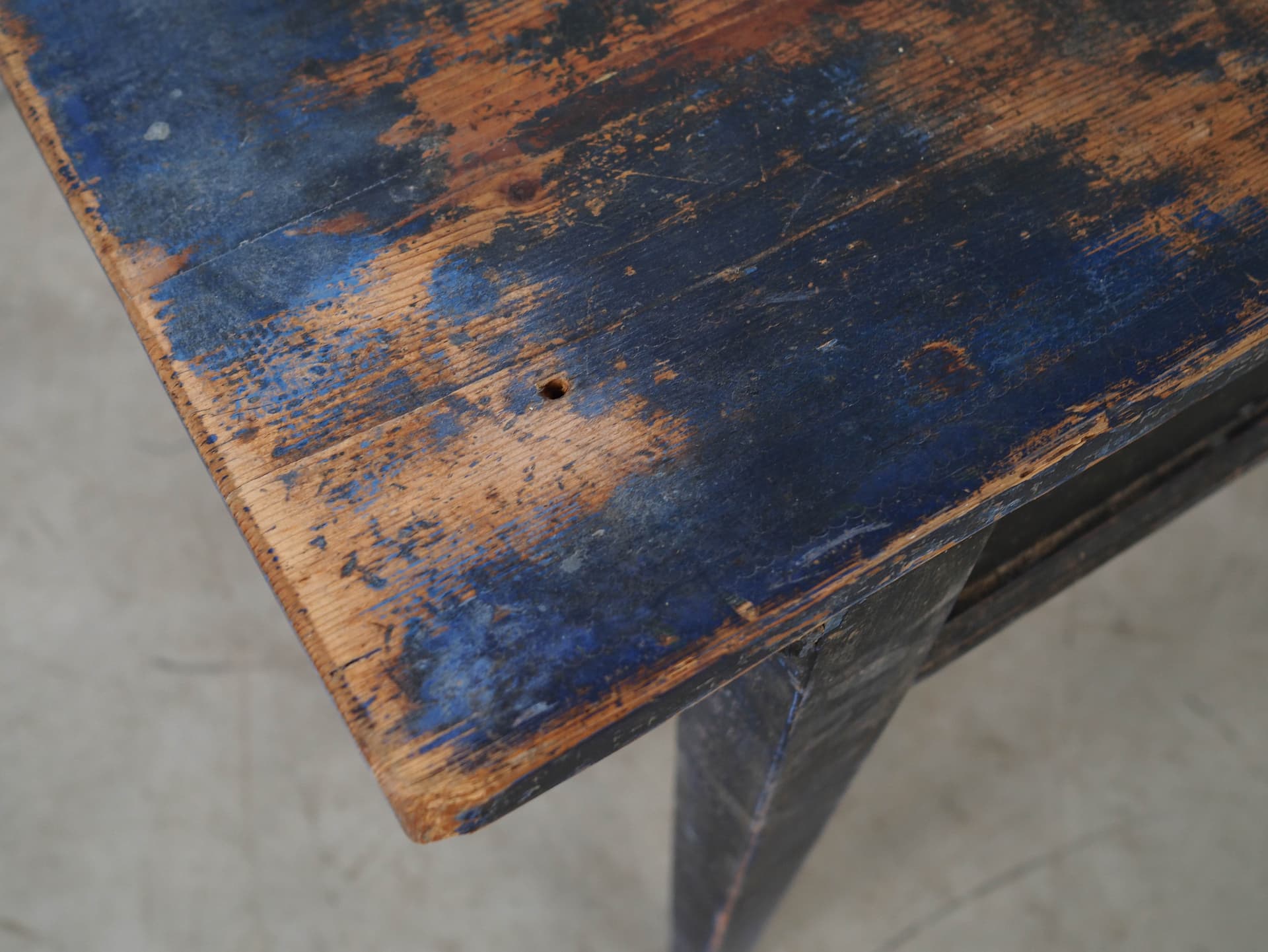 Rectangular table, black pine, Denmark, 1940s. - 350858