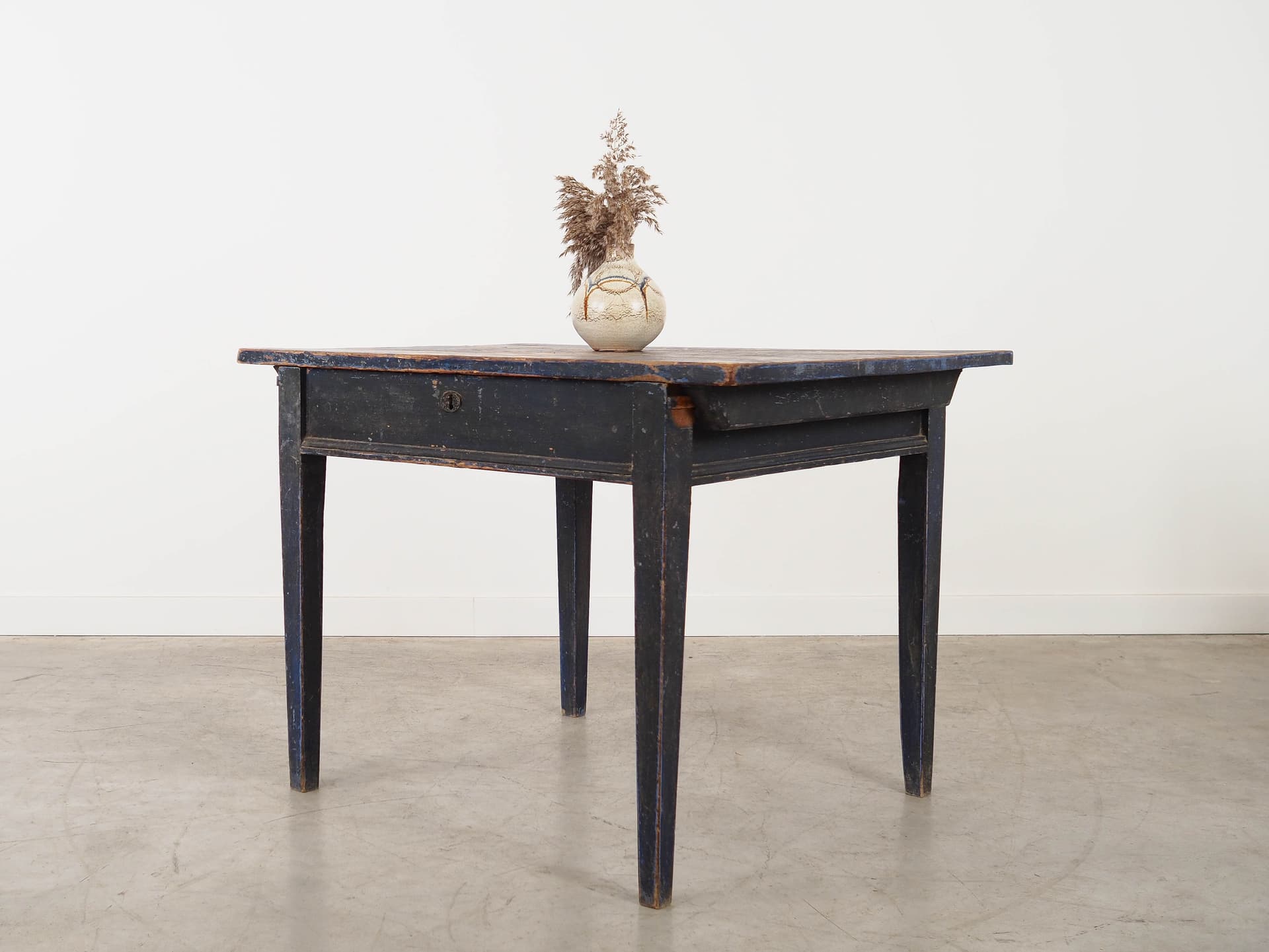Rectangular table, black pine, Denmark, 1940s. - 350853