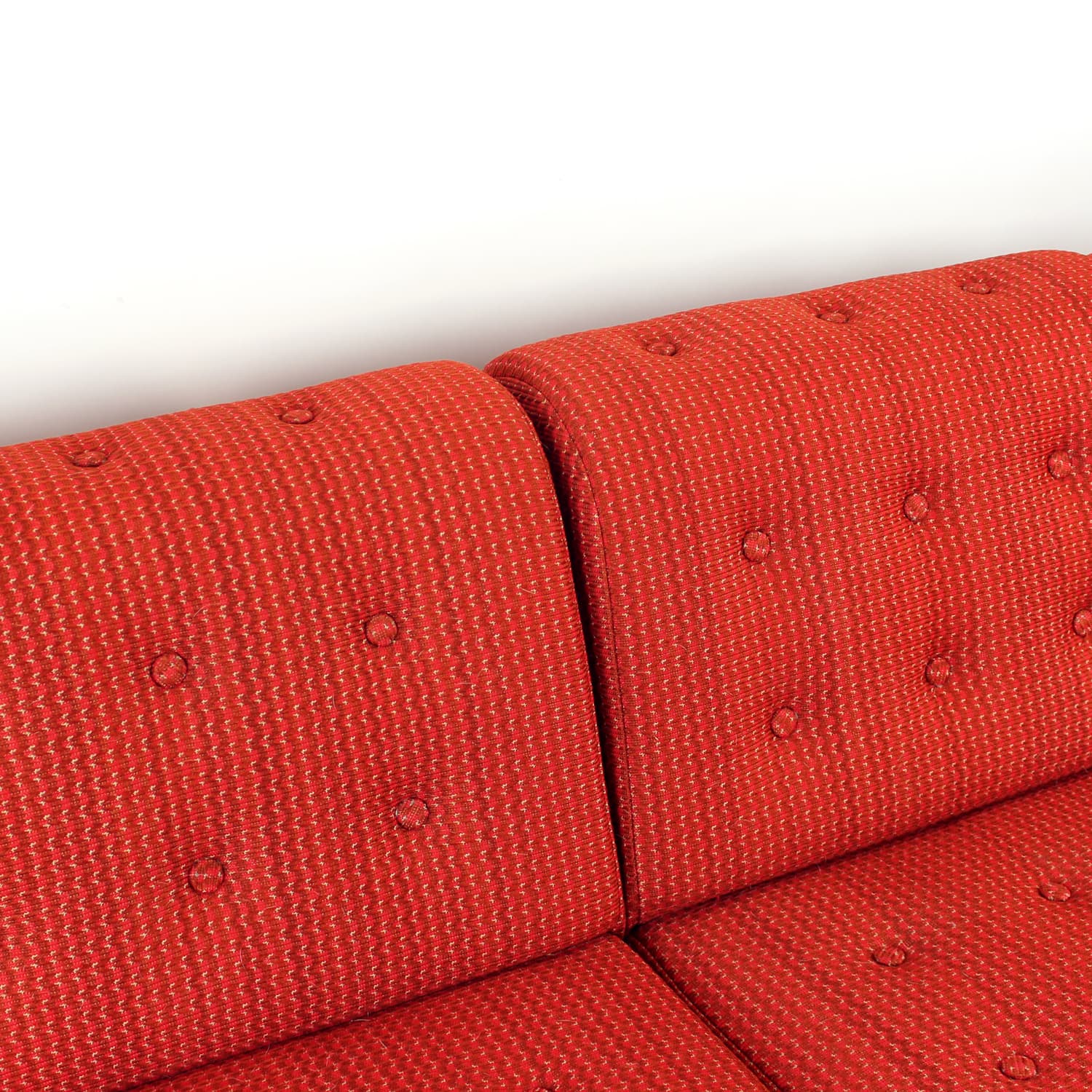 Set of four modular sofas Space Age, red fabric, Tatra Nabytok, Czechoslovakia, 1970s - 350871