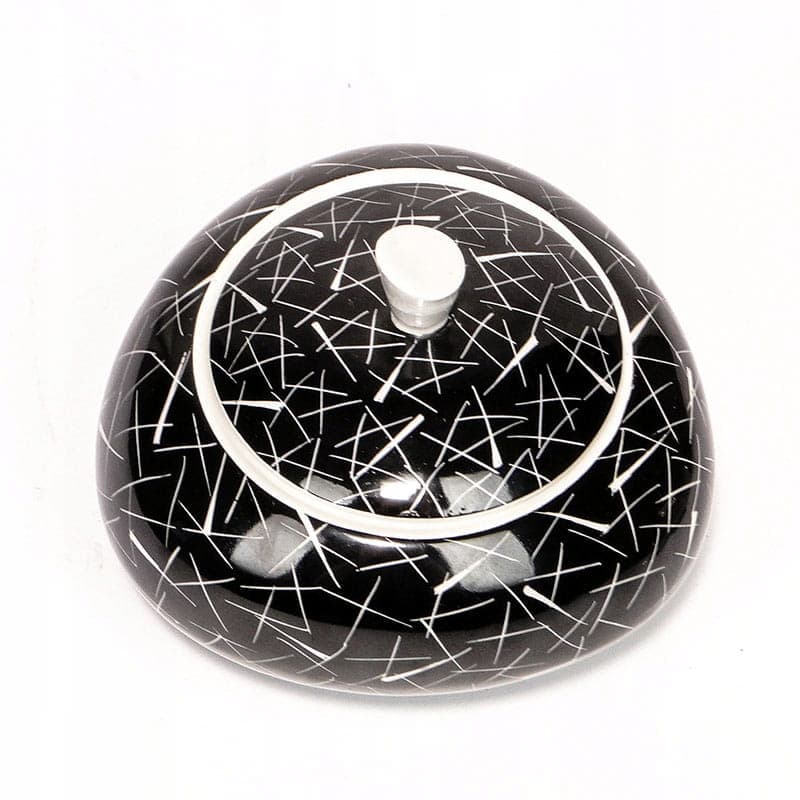 Bonbonniere New Look, black, porcelain, Poland, 1950s - 350989