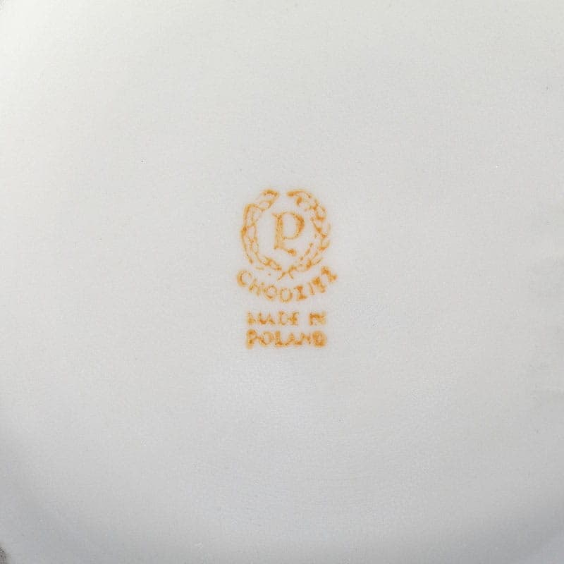 Wazon ikebana, czarny biały, porcelana, Chodzież, Polska, lata 50. - 350993
