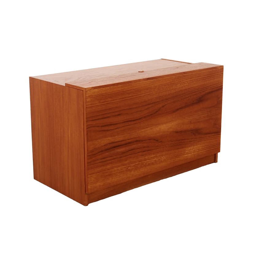 Komoda na gramofon, teak brązowy, Dania, lata 70.
