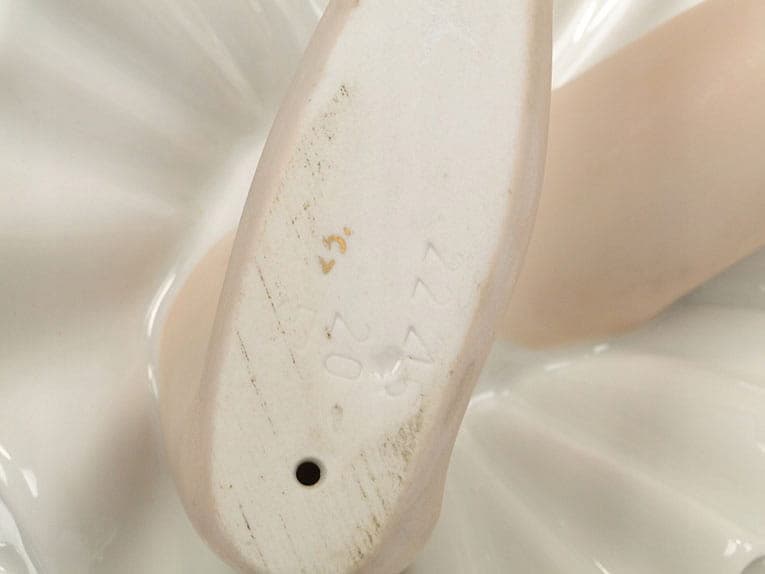 Ballerina figurine, white porcelain, Royal Dux Bohemia, Czech Republic, 1950s. - 351065
