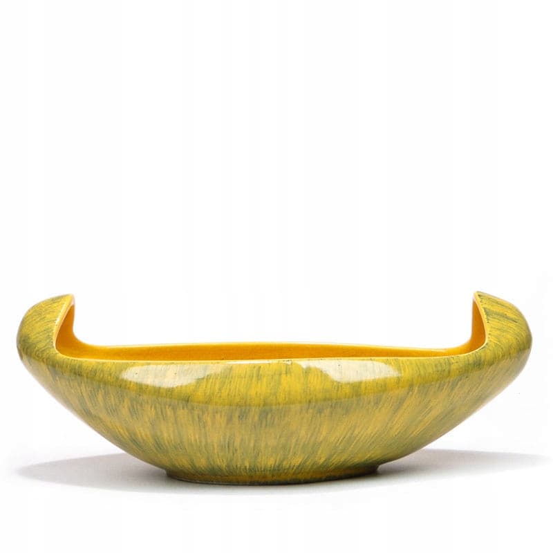 Ikebana, wzór 494, żółty zielony, fajans, proj. W. Płażewski, Włocławek, Polska, lata 60. - 351080