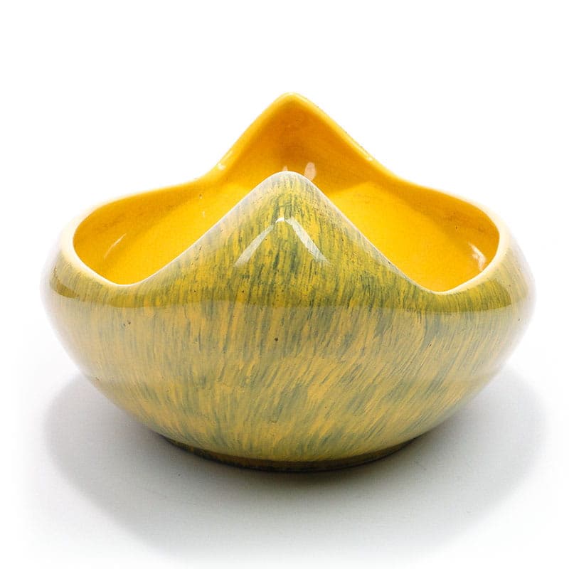 Ikebana, wzór 494, żółty zielony, fajans, proj. W. Płażewski, Włocławek, Polska, lata 60. - 351086