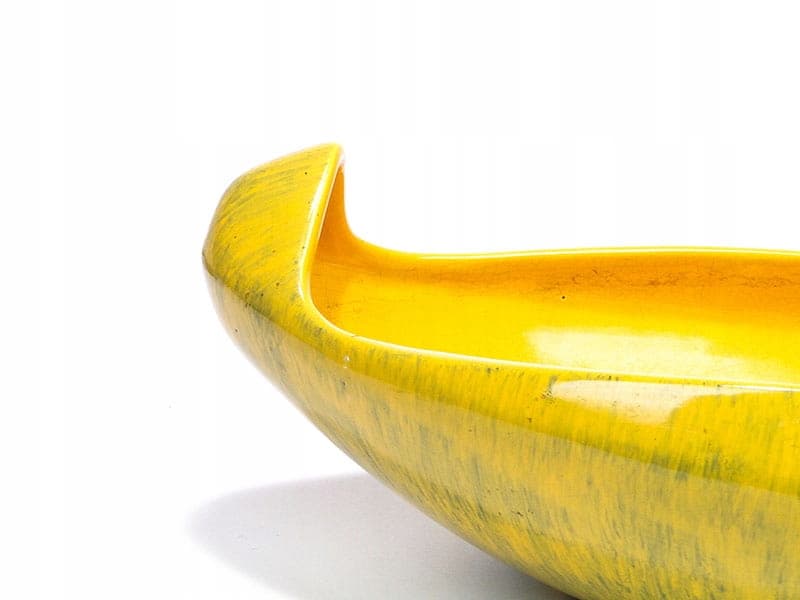 Ikebana, wzór 494, żółty zielony, fajans, proj. W. Płażewski, Włocławek, Polska, lata 60. - 351081