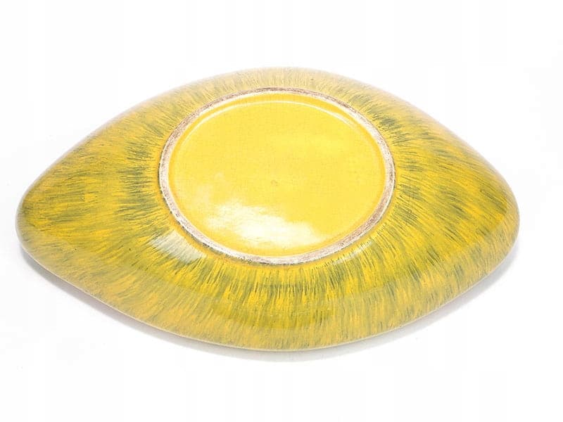 Ikebana, wzór 494, żółty zielony, fajans, proj. W. Płażewski, Włocławek, Polska, lata 60. - 351083