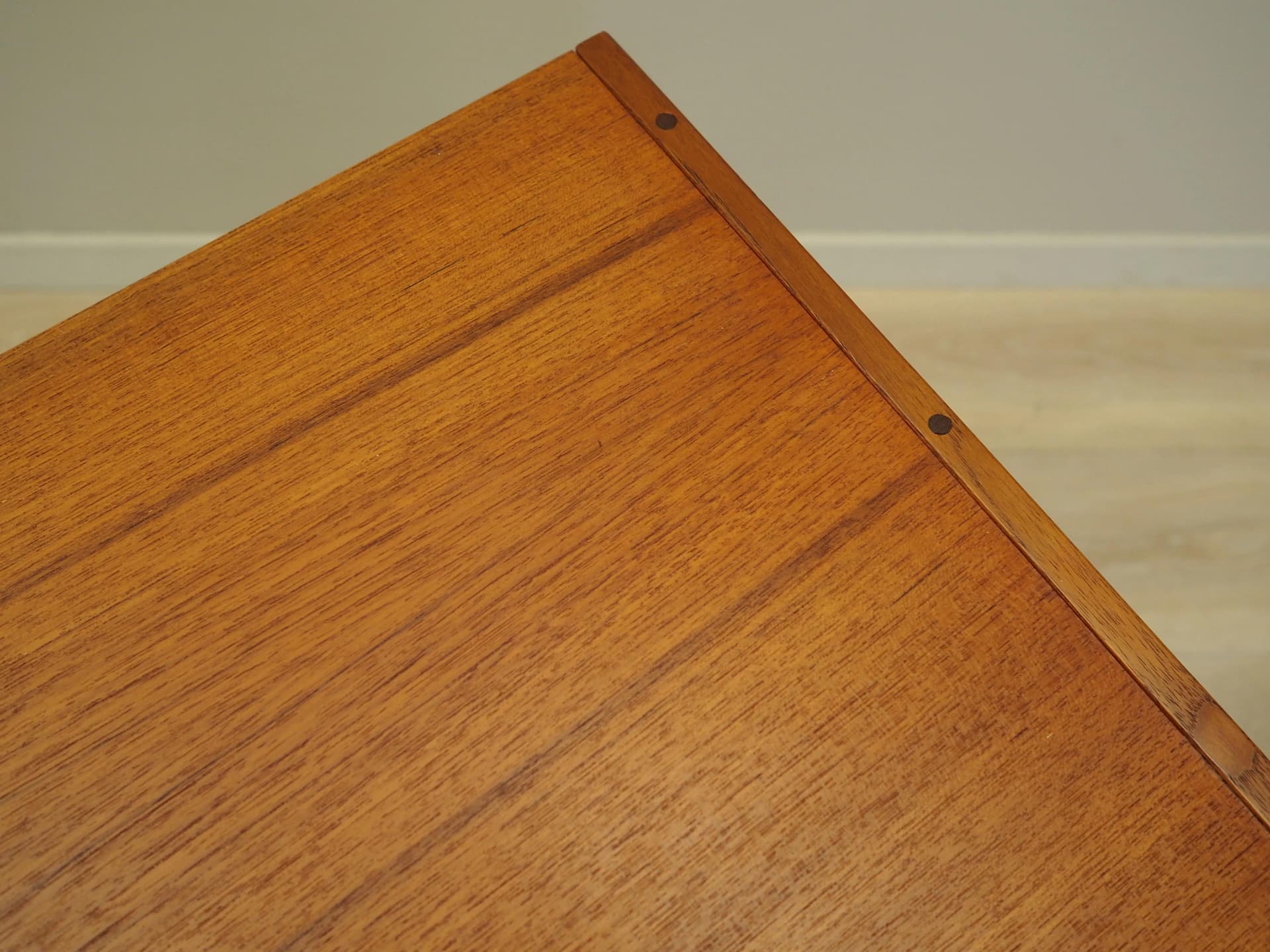Cabinet, orange teak, black wood, Denmark, 1970s. - 26094