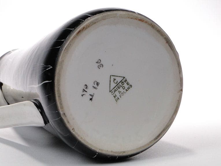 Coffee Pot Krokus, black white porcelain, by W. Potacki, Ćmielów, Poland, 1960s. - 351109