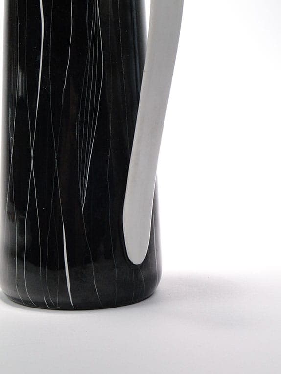 Coffee Pot Krokus, black white porcelain, by W. Potacki, Ćmielów, Poland, 1960s. - 351107