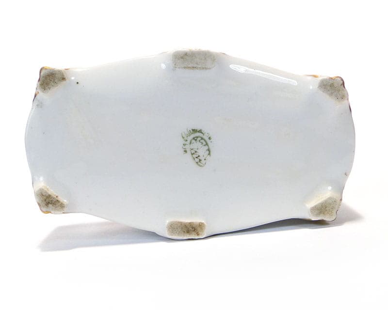 Puzdro dekoracyjne, porcelana biała złocona, Czechy, lata 20. - 351227