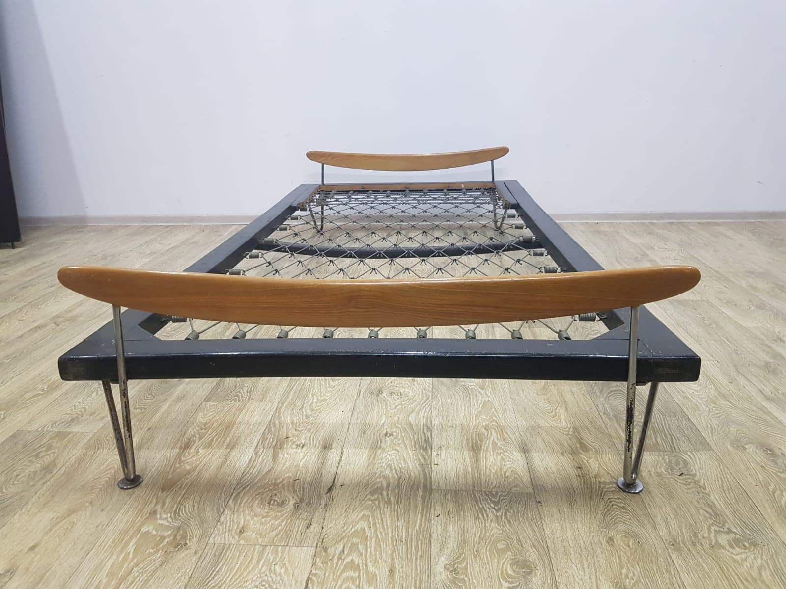 Daybed, Fred Ruf, black, teak, chrome, Wohnbedarf - 351257