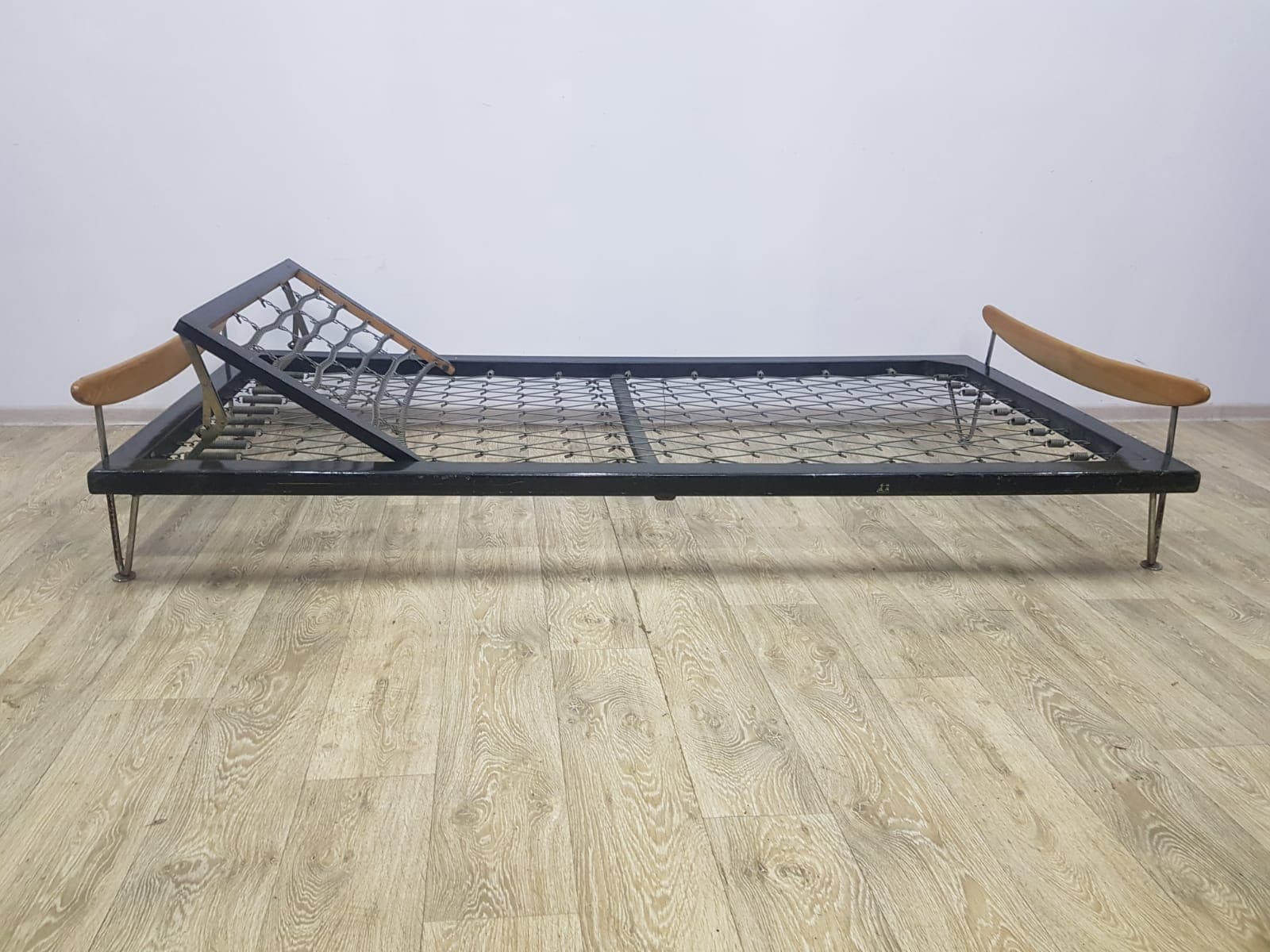 Daybed, Fred Ruf, black, teak, chrome, Wohnbedarf - 351254