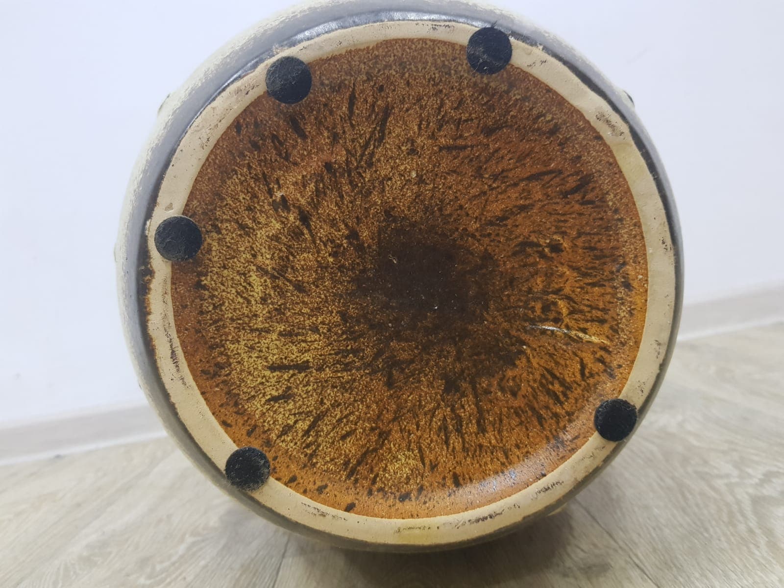 Wazon Grand Vase Lava, Scheurich, ceramika, beżowy, pomarańczowy, czerwony, czarny, brązowy - 351265