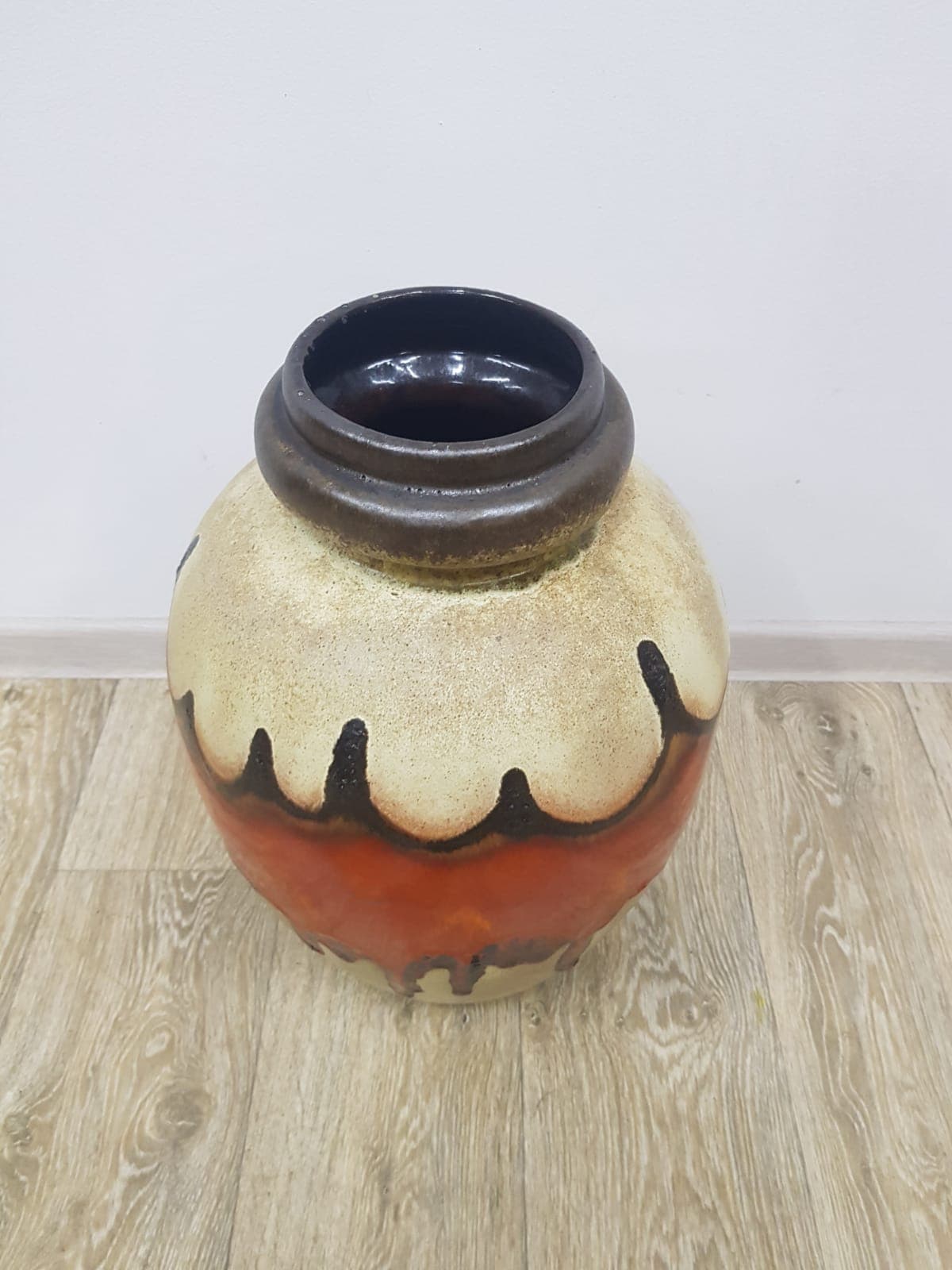 Wazon Grand Vase Lava, Scheurich, ceramika, beżowy, pomarańczowy, czerwony, czarny, brązowy - 351263