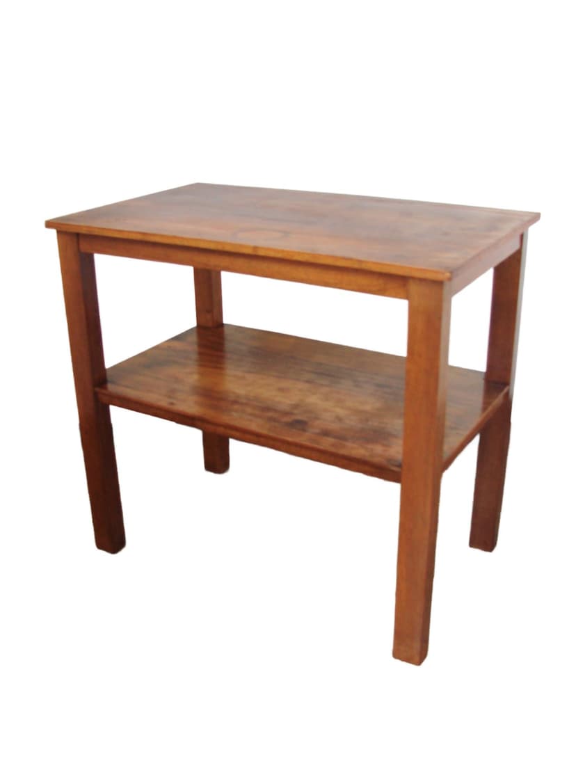 Side table, brown wood, Poland, 1960s.