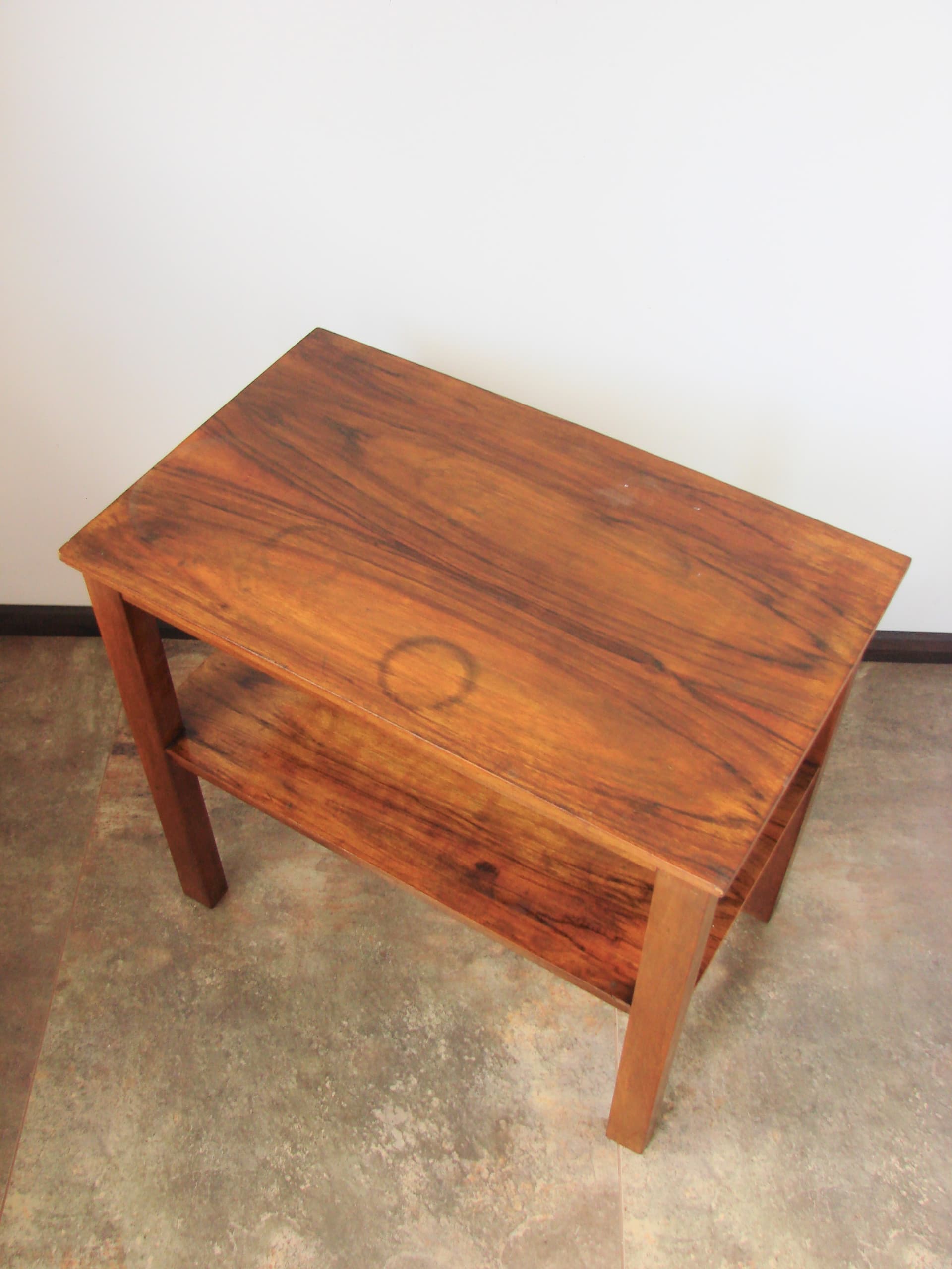 Side table, brown wood, Poland, 1960s. - 351432