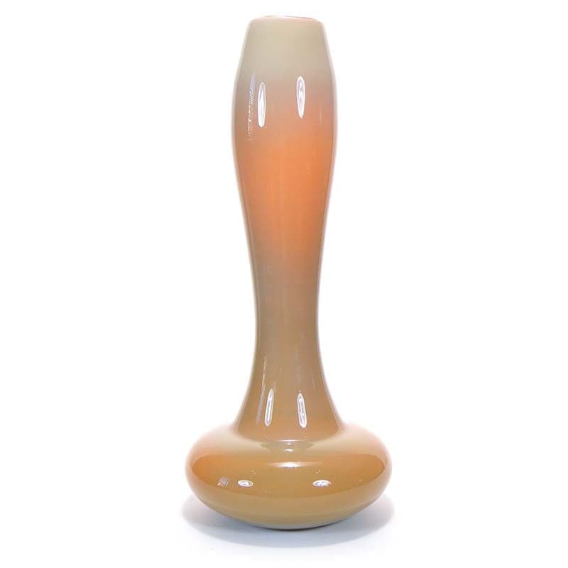 Wazon Herkules, nude pomarańcz, szkło, proj. E. Gerczuk-Moskaluk, Polska, lata 80. - 351762
