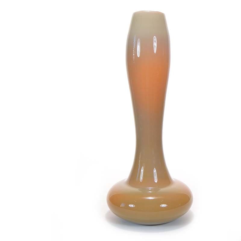 Wazon Herkules, nude pomarańcz, szkło, proj. E. Gerczuk-Moskaluk, Polska, lata 80. - 351763