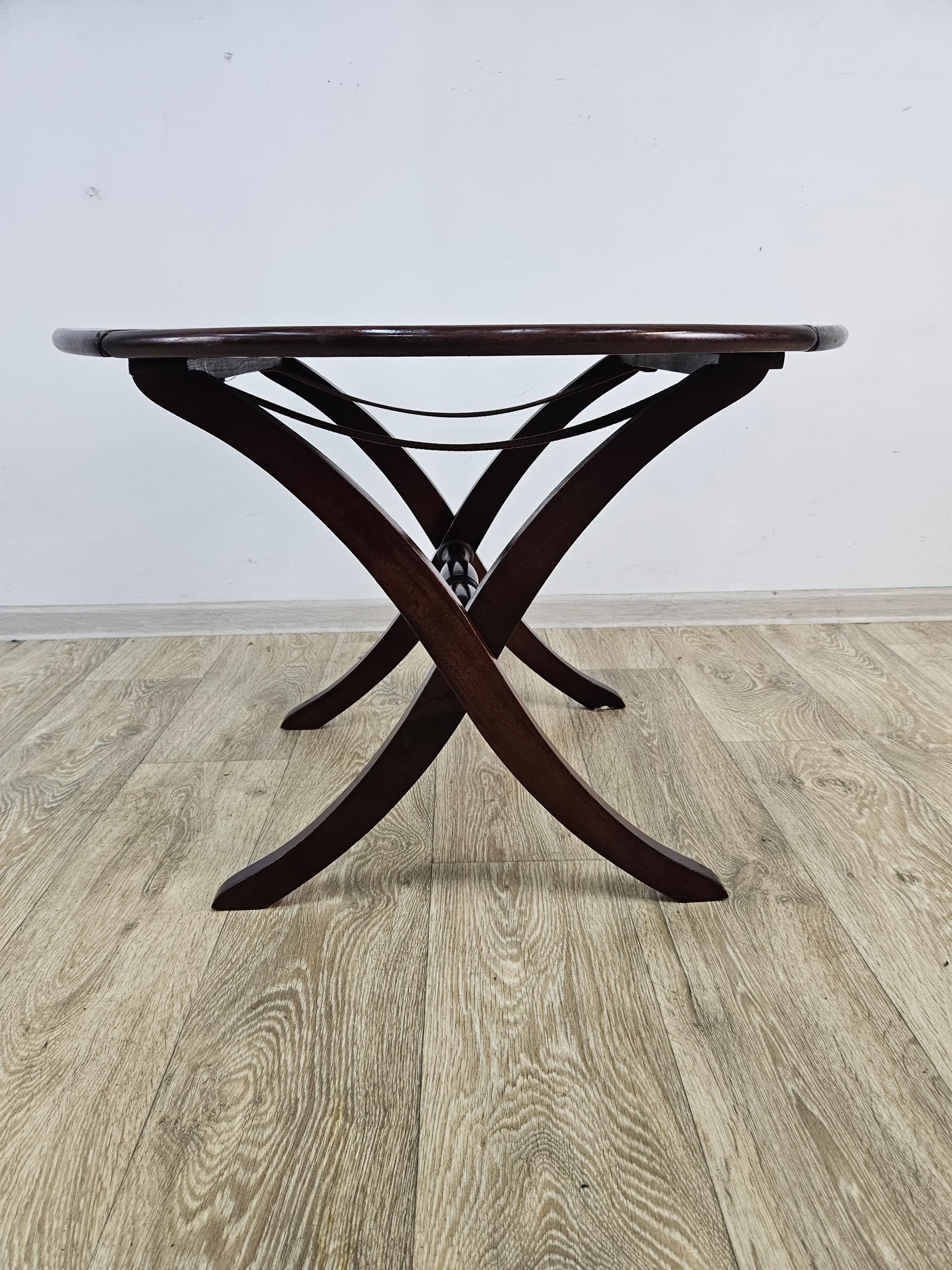 Side Table, brown mahogany, brass, United Kingdom, 1970s. - 352135