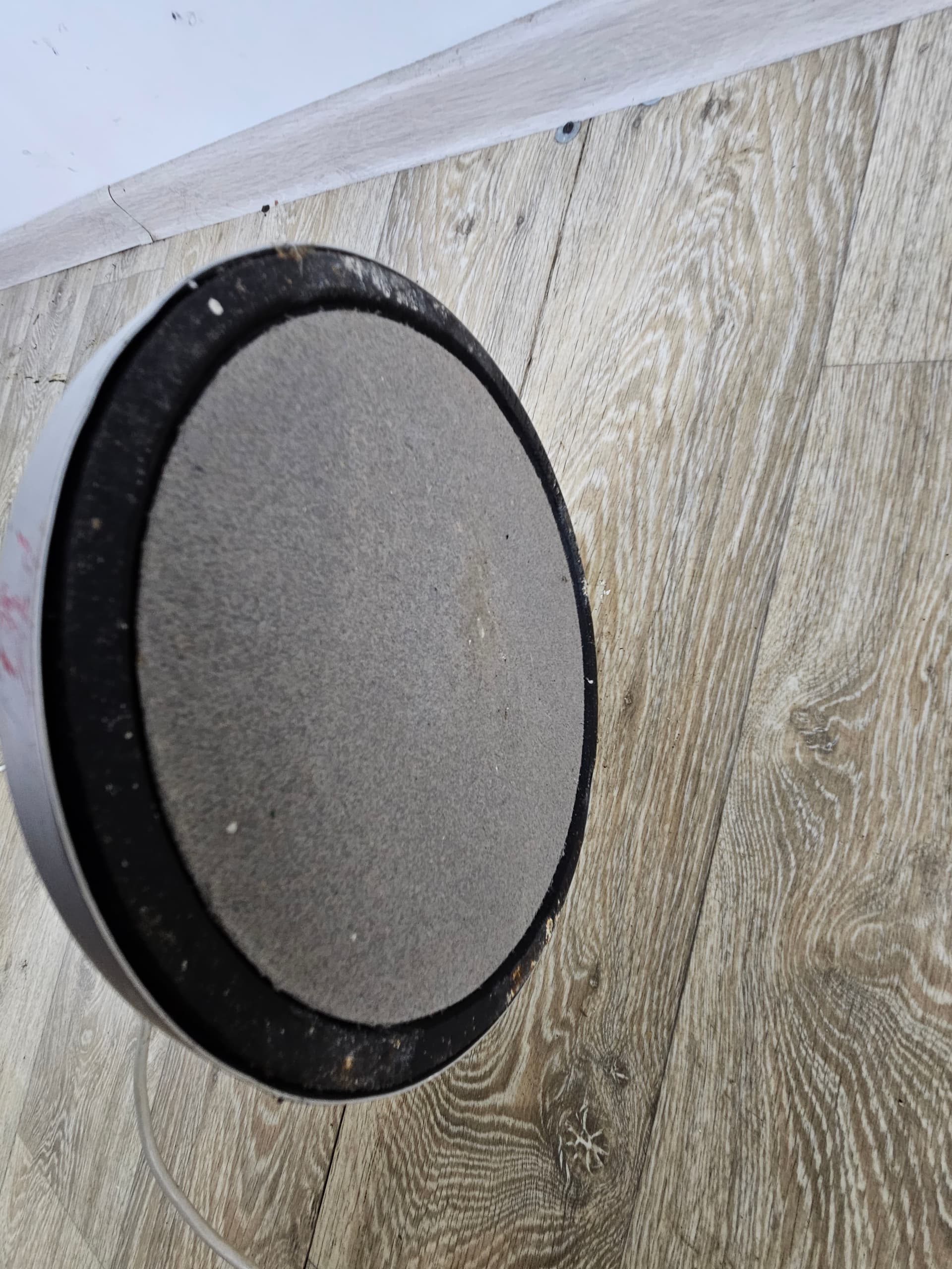 Lampa podłogowa, biała, metal chrom, Niemcy, lata 60. - 352186
