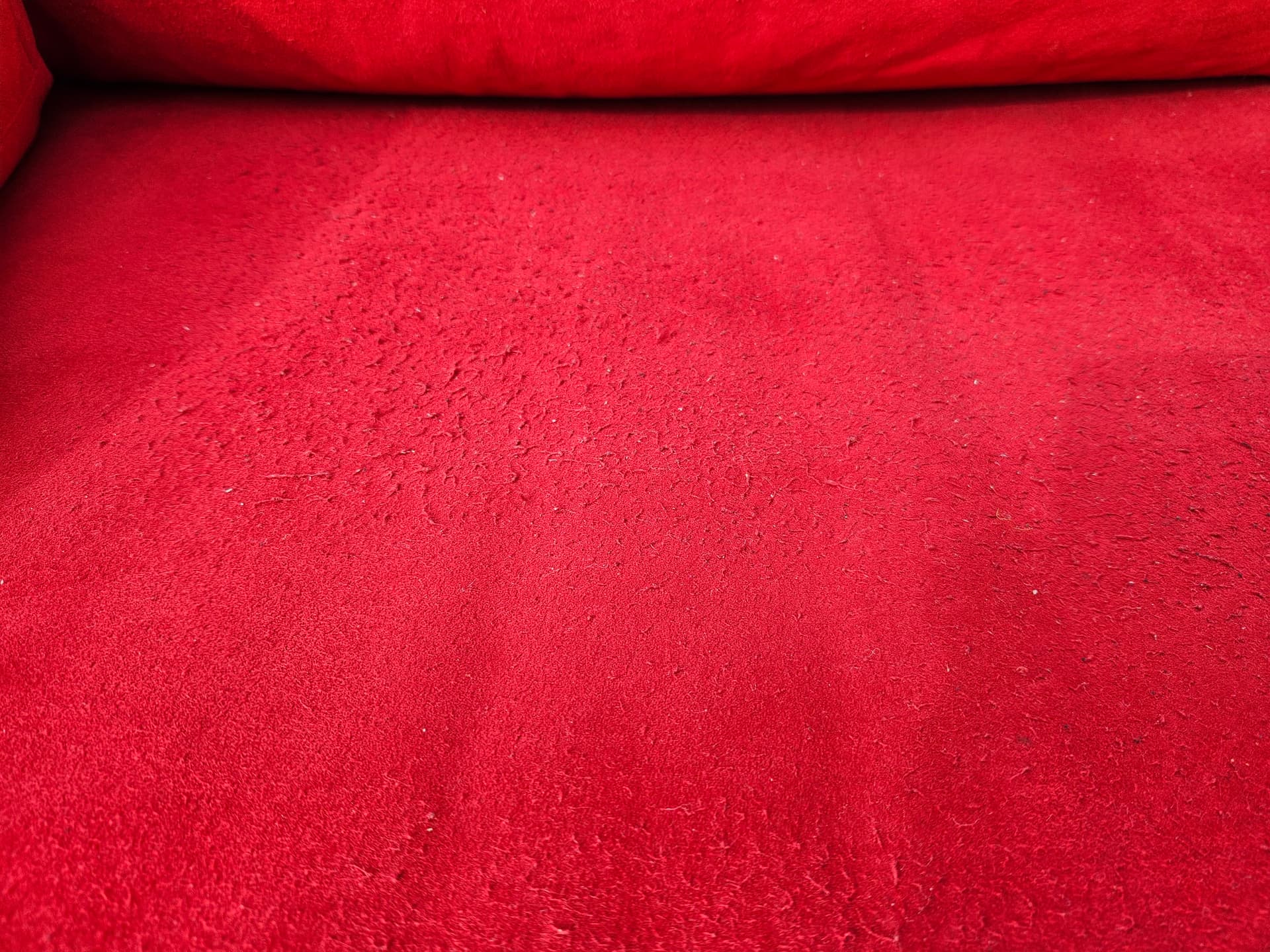 Sofa Sity, red velvet, black leather, B&B Italia, Italy, 1980s. - 352200