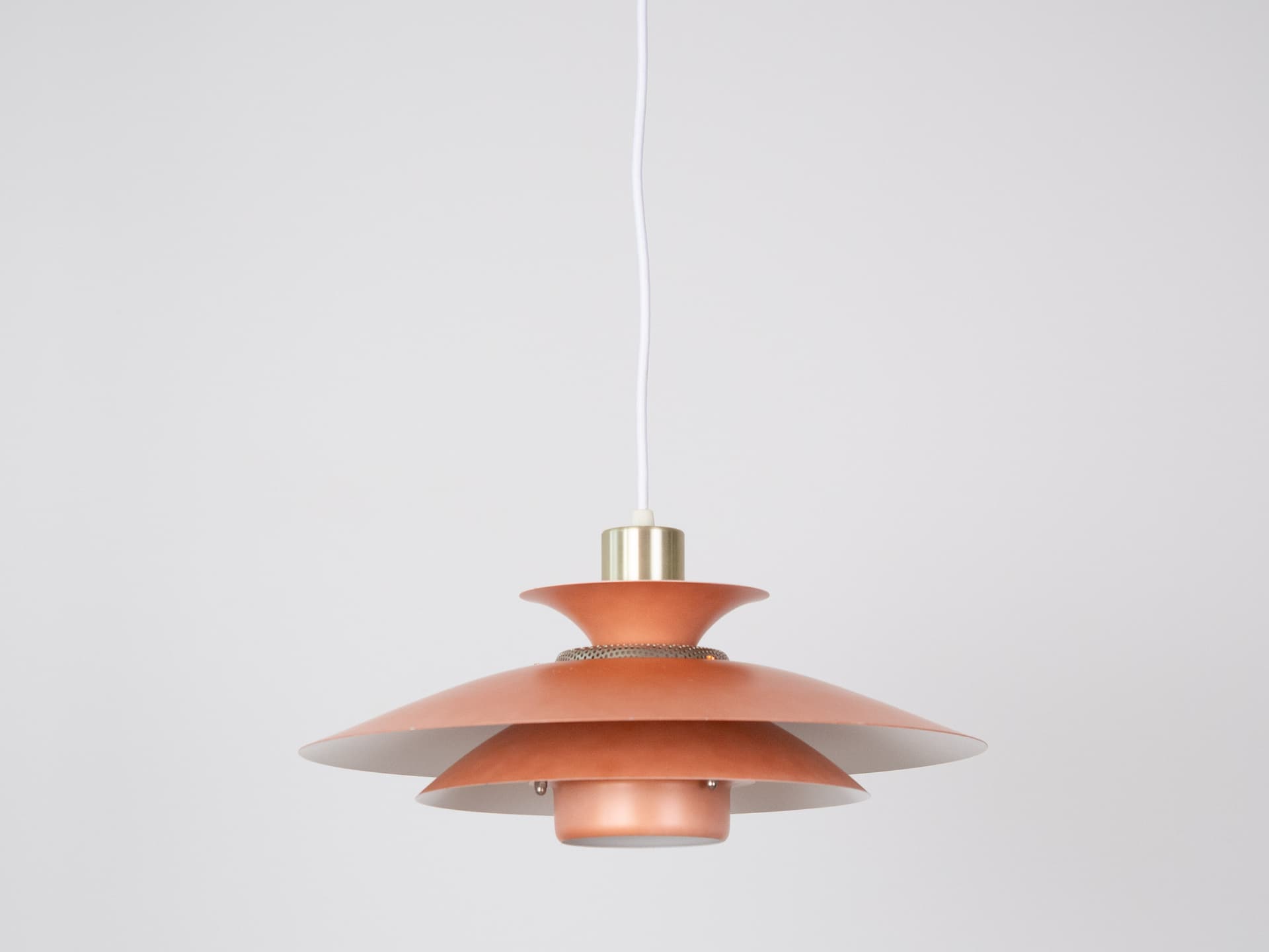 Pendant Lamp Capri, copper aluminium, by K. Wiborg, Jeka, Denmark, 1980s. - 352218