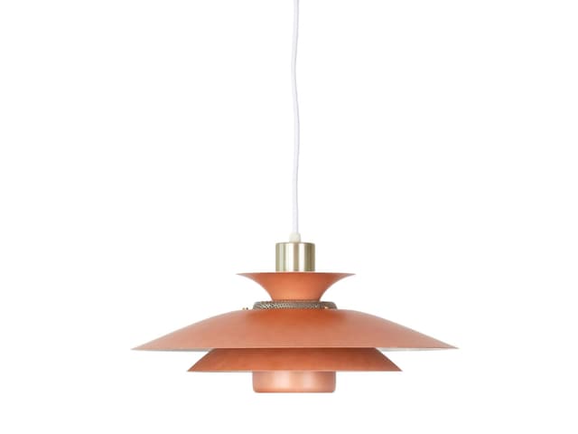 Pendant Lamp Capri, copper aluminium, by K. Wiborg, Jeka, Denmark, 1980s. - DIMENSION