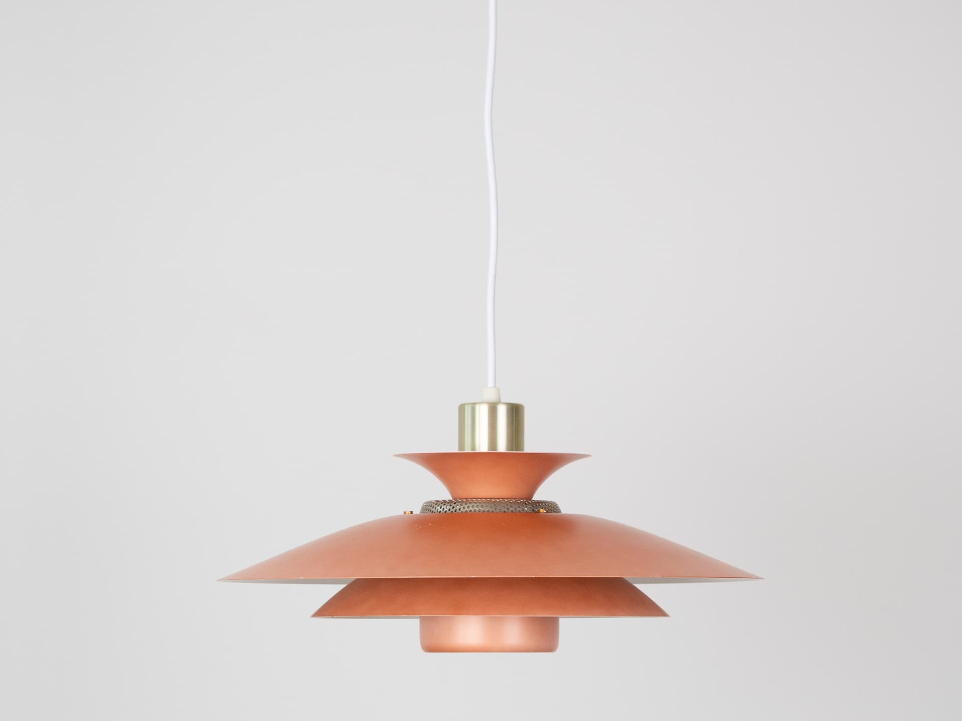 Pendant Lamp Capri, copper aluminium, by K. Wiborg, Jeka, Denmark, 1980s. - 352215