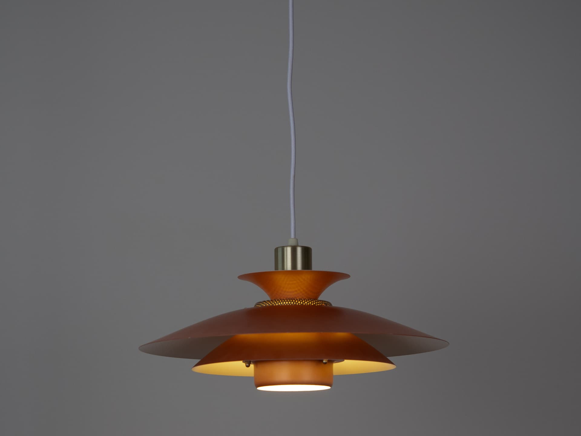Pendant Lamp Capri, copper aluminium, by K. Wiborg, Jeka, Denmark, 1980s. - 352217