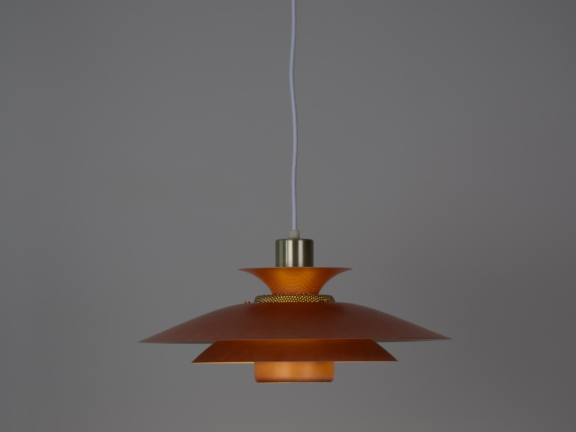 Pendant Lamp Capri, copper aluminium, by K. Wiborg, Jeka, Denmark, 1980s. - 352216