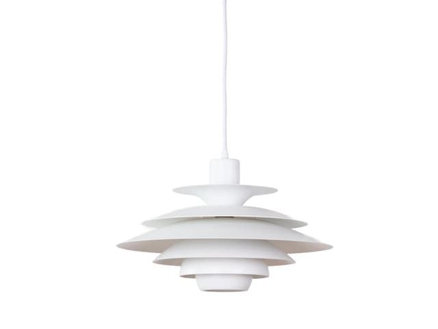 Lampa wisząca Verona, aluminium biały, proj. K. Wiborg, Jeka, Dania, lata 80. - WYMIARY
