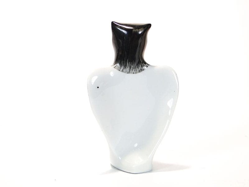 Owl figurine, white black porcelain, Wawel, Poland, 1960s - 352504
