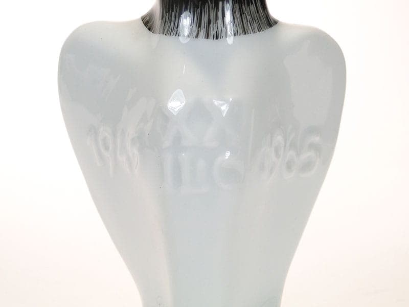 Owl figurine, white black porcelain, Wawel, Poland, 1960s - 352500