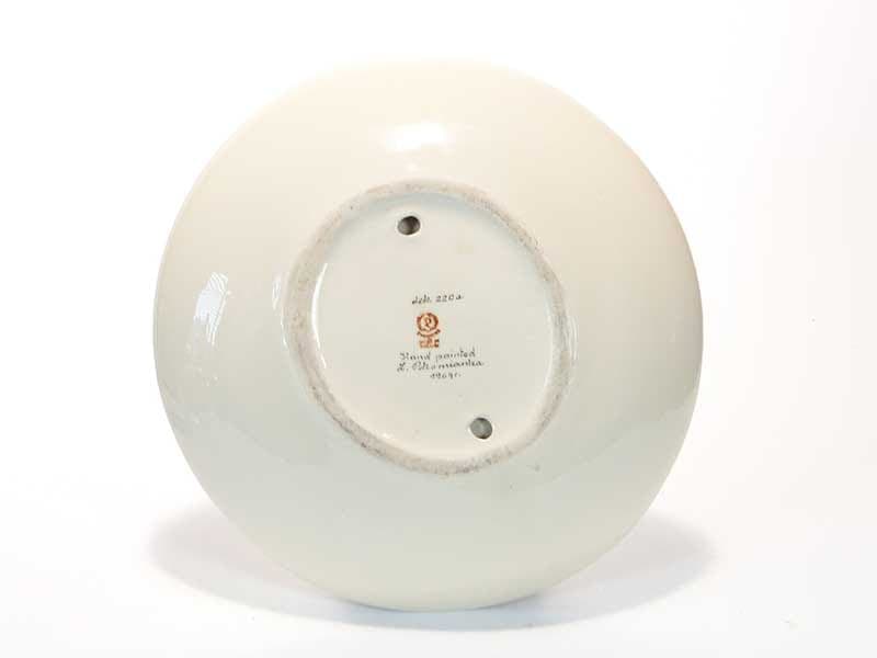 Platter Sieć, grey-blue porcelain, by L. Pokornianka, Poland, 1960s. - 352520