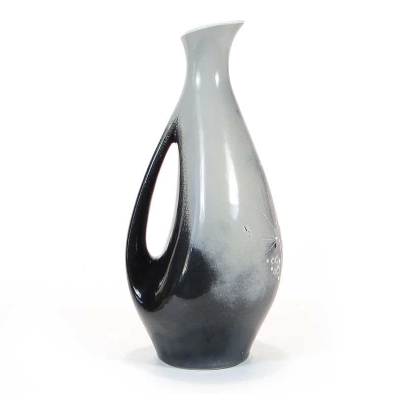 Wazon New Look, porcelana czarna, proj. L. Pokornianka, Polska, lata 60. - 352527