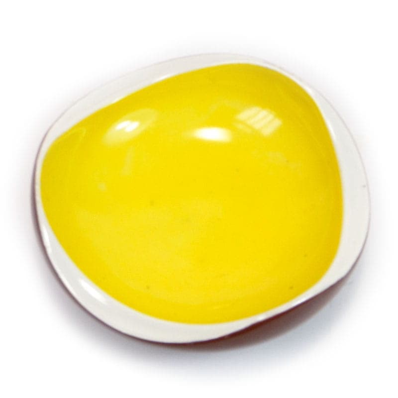 Dish New Look, yellow brown white porcelain, by Z. Przybyszewska, Ćmielów, Poland, 1950s. - 352593