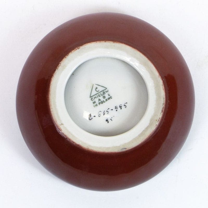 Dish New Look, yellow brown white porcelain, by Z. Przybyszewska, Ćmielów, Poland, 1950s. - 352597