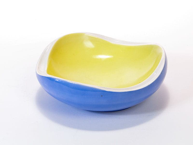 Centerpiece New Look, blue yellow white porcelain, by Z. Przybyszewska, Ćmielów, Poland, 1950s. - 352610